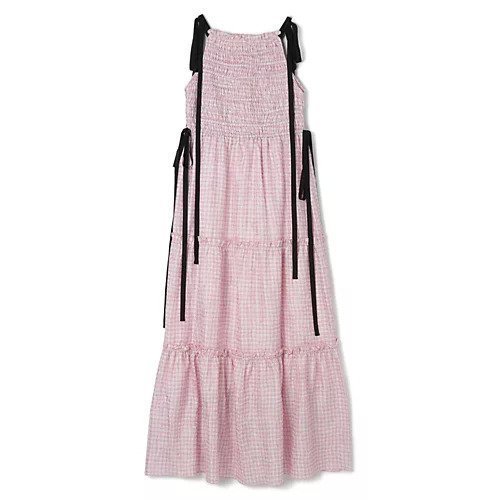 【ガニー/GANNI】のShibori Pleat Maxi Smock Slip Dress インテリア・キッズ・メンズ・レディースファッション・服の通販 founy(ファニー) 　ファッション　Fashion　レディースファッション　Fashion for Women　ワンピース　Dresses　フォーマル・パーティードレス・結婚式用ドレス　Elegant & Casual Dresses　2025年　2025　2025-2026秋冬・A/W　Autumn/Winter 2025–26 AW25–26　ガーリー　Girly, Feminine Style　ギンガム　Gingham, Gingham Fabric　シャーリング　Shirring, Ruched　チェック　Check, Plaid, Tartan　バランス　Balance, Style Balance　マキシ　Maxi, Full Length　リボン　Ribbon, Bow　洗える　Machine Washable　Bleached Mauve|ID: prp329100004629401 ipo3291000000033286227