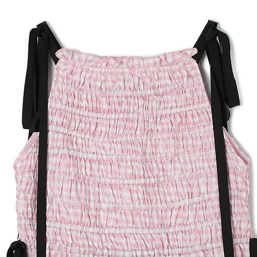 【ガニー/GANNI】のShibori Pleat Maxi Smock Slip Dress 人気、トレンドファッション・服の通販 founy(ファニー) 　ファッション　Fashion　レディースファッション　Fashion for Women　ワンピース　Dresses　フォーマル・パーティードレス・結婚式用ドレス　Elegant & Casual Dresses　2025年　2025　2025-2026秋冬・A/W　Autumn/Winter 2025–26 AW25–26　ガーリー　Girly, Feminine Style　ギンガム　Gingham, Gingham Fabric　シャーリング　Shirring, Ruched　チェック　Check, Plaid, Tartan　バランス　Balance, Style Balance　マキシ　Maxi, Full Length　リボン　Ribbon, Bow　洗える　Machine Washable　other-3|ID: prp329100004629401 ipo3291000000033286231