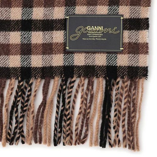 【ガニー/GANNI】のGraphic Wool Scarf 人気、トレンドファッション・服の通販 founy(ファニー) 　ファッション　Fashion　レディースファッション　Fashion for Women　2025年　2025　2025-2026秋冬・A/W　Autumn/Winter 2025–26 AW25–26　ストール　Stole, Wrap　チェック　Check, Plaid, Tartan　トレンド　Trend, Trending Now　マフラー　Scarf, Muffler　other-3|ID: prp329100004629408 ipo3291000000033286285