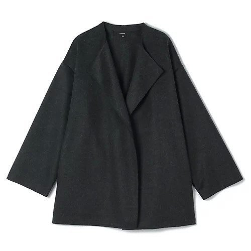 【フローレント/FLORENT】のCOLLARLESS SHORT COAT インテリア・キッズ・メンズ・レディースファッション・服の通販 founy(ファニー) 　ファッション　Fashion　レディースファッション　Fashion for Women　アウター　Coat / Outerwear Collection　コート・ロングコート・ピーコート　Long Coats, Peacoats & More　バランス　Balance, Style Balance　フロント　Front, Front Design　ロング　Long, Long-Length　エレガント 上品　Elegant　洗える　Machine Washable　C.GRY|ID: prp329100004629411 ipo3291000000033286319