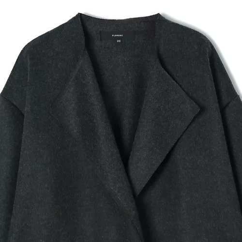 【フローレント/FLORENT】のCOLLARLESS SHORT COAT 人気、トレンドファッション・服の通販 founy(ファニー) 　ファッション　Fashion　レディースファッション　Fashion for Women　アウター　Coat / Outerwear Collection　コート・ロングコート・ピーコート　Long Coats, Peacoats & More　バランス　Balance, Style Balance　フロント　Front, Front Design　ロング　Long, Long-Length　エレガント 上品　Elegant　洗える　Machine Washable　other-3|ID: prp329100004629411 ipo3291000000033286321