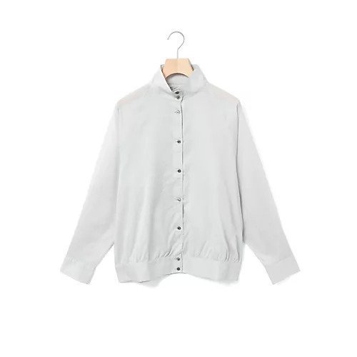 【ミディウミ/MidiUmi】のシアースウィングトップシャツ インテリア・キッズ・メンズ・レディースファッション・服の通販 founy(ファニー) 　ファッション　Fashion　レディースファッション　Fashion for Women　トップス・カットソー　Cut & Sew Tops　シャツ・ブラウス・オフィスカジュアル　Elegant Blouses & Button-Ups　おすすめ　Recommended / Our Picks　タートルネック　Turtleneck, High Neck　フロント　Front, Front Design　ブラウジング　Blouson Silhouette, Cinched Waist　夏　Summer　春　Spring　S/S・春夏　SS, Spring/Summer, Warm Season　ライトグレー|ID: prp329100004630749 ipo3291000000036043065