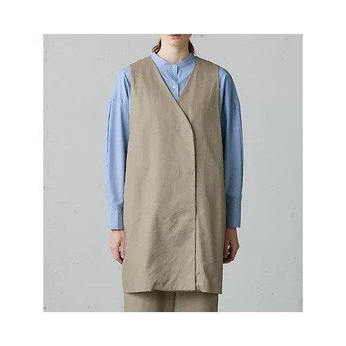 【ミディウミ/MidiUmi】のコットンリネンワイドベスト インテリア・キッズ・メンズ・レディースファッション・服の通販 founy(ファニー) 　ファッション　Fashion　レディースファッション　Fashion for Women　アウター　Coat / Outerwear Collection　トップス・カットソー　Cut & Sew Tops　ベスト&ジレ / 重ね着スタイル　Vests & Gilets　セットアップ　Set-Up, Coordinated Outfit　リネン　Linen, Linen Fabric　ベージュ|ID: prp329100004630768 ipo3291000000035919517