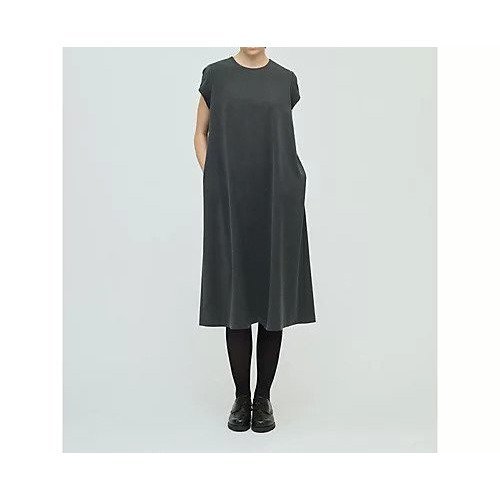 【ミズイロ インド/mizuiro ind】のAラインショートスリーブワンピース インテリア・キッズ・メンズ・レディースファッション・服の通販 founy(ファニー) 　ファッション　Fashion　レディースファッション　Fashion for Women　ワンピース　Dresses　オケージョン　Occasion Wear　スリーブ　Sleeve, Long Sleeve / Short Sleeve　半袖　Short Sleeve, Half Sleeve　チャコールグレー|ID: prp329100004630793 ipo3291000000033313207