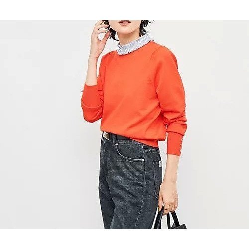 【ノーリーズ/NOLLEY'S】のプリーツ衿取り外しプルオーバーニット インテリア・キッズ・メンズ・レディースファッション・服の通販 founy(ファニー) 　ファッション　Fashion　レディースファッション　Fashion for Women　トップス・カットソー　Cut & Sew Tops　ニット　Knit Tops & Sweaters　カジュアルプルオーバー・ニットトップス　Pullovers & Knit Tops / Casual Pullovers　2025年　2025　2025-2026秋冬・A/W　Autumn/Winter 2025–26 AW25–26　シンプル　Simple, Minimal　ストレッチ　Stretch, Stretchy Fabric　プリーツ　Pleats, Pleated　ビジネス 仕事 通勤　Business / Work / Commuting　夏　Summer　オレンジ|ID: prp329100004630903 ipo3291000000033314519
