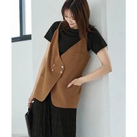 【スタイルデリ/STYLE DELI】のキャミ型ダブルベスト 人気、トレンドファッション・服の通販 founy(ファニー) ファッション Fashion レディースファッション Fashion for Women アウター Coat / Outerwear Collection トップス・カットソー Cut & Sew Tops キャミソール&ノースリーブ Camisoles & Sleeveless Tops ベスト&ジレ / 重ね着スタイル Vests & Gilets イエロー Yellow オレンジ Orange キャミ Camisole, Cami Top 軽量 Lightweight, Ultra Light シルバー Silver, Metallic Silver ストレート Straight, Straight Cut スリット Slit, Slit Detail スーツ Suit, Formalwear ダブル Double, Double-Breasted 定番 Standard, Basic Item ノースリーブ Sleeveless, No-Sleeve 長袖 Long Sleeve, Full Sleeve フェイク Faux, Fake フロント Front, Front Design ベスト Vest, Waistcoat ポケット Pocket, Pocket Detail 半袖 Short Sleeve, Half Sleeve メタル Metal, Metal Parts 夏 Summer |ID:prp329100004630904