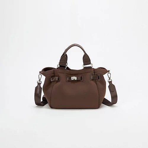 【トプカピ/TOPKAPI】の【TREASURE TOPKAPI】ネオプレン 2way ミニ トートバッグ インテリア・キッズ・メンズ・レディースファッション・服の通販 founy(ファニー) 　ファッション　Fashion　レディースファッション　Fashion for Women　バッグ　Bags　ショルダー　Shoulder, Shoulder Strap　シルバー　Silver, Metallic Silver　ポケット　Pocket, Pocket Detail　リップ　Lip, Lip Motif　ブラウン|ID: prp329100004630907 ipo3291000000033314549