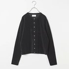 【トゥエルブクローゼット/12closet】の【洗える】ベロアスナップカーディガン 人気、トレンドファッション・服の通販 founy(ファニー) ファッション Fashion レディースファッション Fashion for Women トップス・カットソー Cut & Sew Tops カーディガン・羽織り Layered Style Cardigans ベロアトップス Velour Tops / Velvet-Look Items インナー Innerwear カットソー Cut and Sewn Top フロント Front, Front Design ベロア Velour, Soft Velvet エレガント 上品 Elegant 洗える Machine Washable thumbnail ブラック|ID: prp329100004631586 ipo3291000000033327923