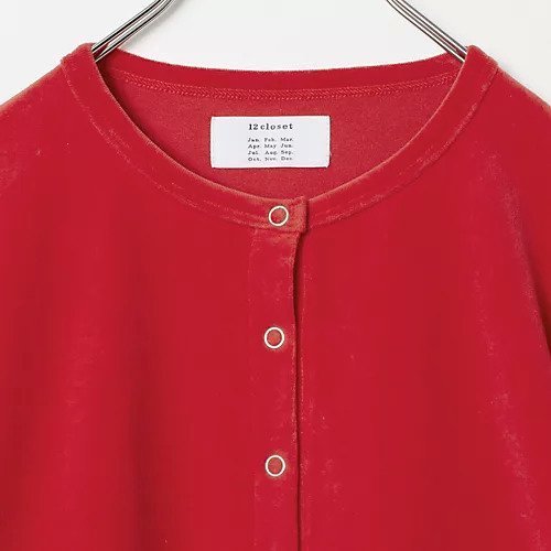 【トゥエルブクローゼット/12closet】の【洗える】ベロアスナップカーディガン 人気、トレンドファッション・服の通販 founy(ファニー) 　ファッション　Fashion　レディースファッション　Fashion for Women　トップス・カットソー　Cut & Sew Tops　カーディガン・羽織り　Layered Style Cardigans　ベロアトップス　Velour Tops / Velvet-Look Items　インナー　Innerwear　カットソー　Cut and Sewn Top　フロント　Front, Front Design　ベロア　Velour, Soft Velvet　エレガント 上品　Elegant　洗える　Machine Washable　other-3|ID: prp329100004631586 ipo3291000000033327931
