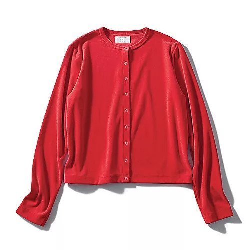 【トゥエルブクローゼット/12closet】の【洗える】ベロアスナップカーディガン インテリア・キッズ・メンズ・レディースファッション・服の通販 founy(ファニー) 　ファッション　Fashion　レディースファッション　Fashion for Women　トップス・カットソー　Cut & Sew Tops　カーディガン・羽織り　Layered Style Cardigans　ベロアトップス　Velour Tops / Velvet-Look Items　10月号　October Issue　カットソー　Cut and Sewn Top　コンパクト　Compact, Small Size　トレンド　Trend, Trending Now　ベロア　Velour, Soft Velvet　リアル　Real, Realistic　エレガント 上品　Elegant　冬　Winter / This Winter　夏　Summer　洗える　Machine Washable　A/W・秋冬　Autumn/Winter　レッド|ID: prp329100004631586 ipo3291000000035598161