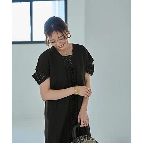 【スタイルデリ/STYLE DELI】の【LUXE】コットンレースカバーアップワンピース 人気、トレンドファッション・服の通販 founy(ファニー) 　ファッション　Fashion　レディースファッション　Fashion for Women　ワンピース　Dresses　ダメージ　Distressed, Destroyed　台形　A-Line, Trapezoid Shape　定番　Standard, Basic Item　ハンカチ　Handkerchief, Hanky　フォルム　Silhouette, Form　ポケット　Pocket, Pocket Detail　レース　Lace, Lace Fabric　おすすめ　Recommended / Our Picks　エレガント 上品　Elegant　other-3|ID: prp329100004631659 ipo3291000000033328881