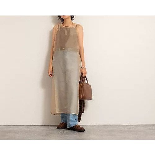 【ノーリーズ/NOLLEY'S】の【MAQWEL/マクウェル】ウォッシャブルオーガンジーワンピース 人気、トレンドファッション・服の通販 founy(ファニー) 　ファッション　Fashion　レディースファッション　Fashion for Women　ワンピース　Dresses　2025年　2025　2025-2026秋冬・A/W　Autumn/Winter 2025–26 AW25–26　オーガンジー　Organza Fabric　キャミソール　Camisole, Spaghetti Strap Top　シアー　Sheer, See-Through　シンプル　Simple, Minimal　ジャケット　Jacket, Outerwear　タンク　Tank Top, Sleeveless Top　パイピング　Piping, Trim Design　other-2|ID: prp329100004631736 ipo3291000000033330625