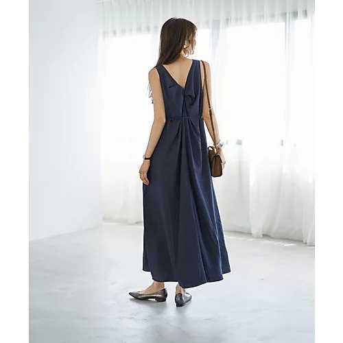 【スタイルデリ/STYLE DELI】の前後2WAYひねりVネックワンピース 人気、トレンドファッション・服の通販 founy(ファニー) 　ファッション　Fashion　レディースファッション　Fashion for Women　ワンピース　Dresses　インナー　Innerwear　カットソー　Cut and Sewn Top　カーディガン　Cardigan, Knitwear　コンパクト　Compact, Small Size　軽量　Lightweight, Ultra Light　シンプル　Simple, Minimal　ジャケット　Jacket, Outerwear　スリット　Slit, Slit Detail　タンク　Tank Top, Sleeveless Top　ノースリーブ　Sleeveless, No-Sleeve　フィット　Fit, Slim Fit　ブルゾン　Blouson, Bomber Jacket　ペチコート　Petticoat, Underskirt　ポケット　Pocket, Pocket Detail　モチーフ　Motif, Design Theme　リボン　Ribbon, Bow　ループ　Loop, Loop Knit　夏　Summer　other-3|ID: prp329100004631737 ipo3291000000033330637