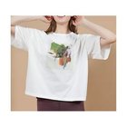 【ジュリエ/Julier】のKanakoSasakiコラボ プリントTシャツ 人気、トレンドファッション・服の通販 founy(ファニー) ファッション Fashion レディースファッション Fashion for Women トップス・カットソー Cut & Sew Tops シャツ・ブラウス・オフィスカジュアル Elegant Blouses & Button-Ups ロングTシャツ・Tシャツ Longline T-Shirts & Tees グラフィック Graphic, Graphic Design コラボ Collaboration, Collab コレクション Collection, Seasonal Line プリント Print, Printed Pattern 半袖 Short Sleeve, Half Sleeve ヨガ Yoga, Yoga Wear ランニング Running, Running Wear, Activewear, Jogging リラックス Relax, Relaxed Fit ワーク Workwear, Utility Style エレガント 上品 Elegant thumbnail ホワイト×グリーン|ID: prp329100004632783 ipo3291000000036040708