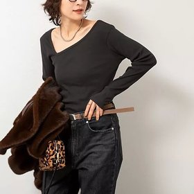 【リエミラー/Rie Miller】のウォッシャブルリブカットアウト2WAYロンT 人気、トレンドファッション・服の通販 founy(ファニー) ファッション Fashion レディースファッション Fashion for Women トップス・カットソー Cut & Sew Tops ロングTシャツ・Tシャツ Longline T-Shirts & Tees 2025年 2025 2025-2026秋冬・A/W Autumn/Winter 2025–26 AW25–26 シンプル Simple, Minimal ジャケット Jacket, Outerwear ストレッチ Stretch, Stretchy Fabric |ID:prp329100004632792