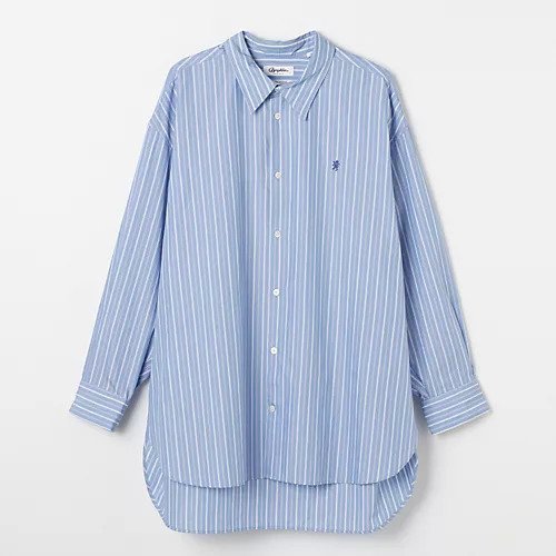 【ジムフレックス/GYMPHLEX】のREGULAR COLLAR TUNIC L/S インテリア・キッズ・メンズ・レディースファッション・服の通販 founy(ファニー) 　ファッション　Fashion　レディースファッション　Fashion for Women　トップス・カットソー　Cut & Sew Tops　スリット　Slit, Slit Detail　チュニック　Tunic, Long Top　洗える　Machine Washable　BLUE&#215;WHITE STRIPE(OFF WHITE)|ID: prp329100004632804 ipo3291000000033341630