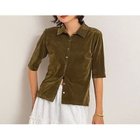 【ノーリーズ/NOLLEY'S】の【MAQWEL/マクウェル】ウォッシャブルベロア半袖シャツ 人気、トレンドファッション・服の通販 founy(ファニー) ファッション Fashion レディースファッション Fashion for Women トップス・カットソー Cut & Sew Tops シャツ・ブラウス・オフィスカジュアル Elegant Blouses & Button-Ups ベロアトップス Velour Tops / Velvet-Look Items 2025年 2025 2025-2026秋冬・A/W Autumn/Winter 2025–26 AW25–26 ストレッチ Stretch, Stretchy Fabric セットアップ Set-Up, Coordinated Outfit ベロア Velour, Soft Velvet エレガント 上品 Elegant 半袖 Short Sleeve, Half Sleeve 夏 Summer 羽織 Haori, Light Jacket thumbnail カーキ|ID: prp329100004632808 ipo3291000000033771268