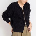 【リエミラー/Rie Miller】の《手洗い可能》カットジャガードジップアップカーディガン ブラック|ID: prp329100004632823 ipo3291000000033341804