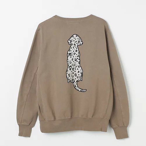 【レミレリーフ/REMI RELIEF】の【HPS別注】SP加工裏毛クルースウェット 人気、トレンドファッション・服の通販 founy(ファニー) 　ファッション　Fashion　レディースファッション　Fashion for Women　トップス・カットソー　Cut & Sew Tops　レディースパーカー・カジュアルフーディー　Casual Hoodies & Sweatshirts　スウェット・クルーネックトップス　Sweatshirts & Crewnecks / Relaxed Fit Sweat Tops　シンプル　Simple, Minimal　スウェット / スエット　Sweatshirt, Sweatwear　スペシャル　Special, Limited Edition　フロント　Front, Front Design　プリント　Print, Printed Pattern　ヴィンテージ　Vintage Style　人気　Popular, Best Seller　今季　This Season, Current Season　別注　Limited Edition, Custom Order　洗える　Machine Washable　無地　Plain, Solid Color　犬　Dog　猫　Cat, Kitty　other-3|ID: prp329100004632828 ipo3291000000033341837