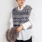 【リエミラー/Rie Miller】のノルディック柄2WAYベスト グレー系その他|ID: prp329100004632832 ipo3291000000033341858
