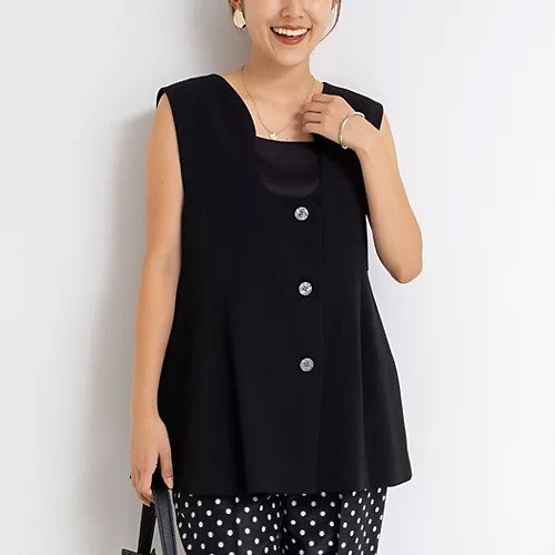 【ノーリーズソフィー/NOLLEY'S sophi】のヴァースネックジレ インテリア・キッズ・メンズ・レディースファッション・服の通販 founy(ファニー) https://founy.com/ ファッション Fashion レディースファッション Fashion for Women アウター Coat / Outerwear Collection トップス・カットソー Cut & Sew Tops ベスト&ジレ / 重ね着スタイル Vests & Gilets 2025年 2025 2025-2026秋冬・A/W Autumn/Winter 2025–26 AW25–26 フレア Flare, Flared ボトム Bottoms, Lower Wear 切替 Switching, Contrast Panel |ID: prp329100004632834 ipo3291000000033341871