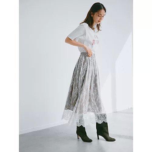 【スアデオ/suadeo】の【大草直子さんコラボ】スカラップレーススカート 人気、トレンドファッション・服の通販 founy(ファニー) 　ファッション　Fashion　レディースファッション　Fashion for Women　スカート　Skirts　コラボ　Collaboration, Collab　シャーリング　Shirring, Ruched　レース　Lace, Lace Fabric　夏　Summer　洗える　Machine Washable　other-3|ID: prp329100004632836 ipo3291000000033341893