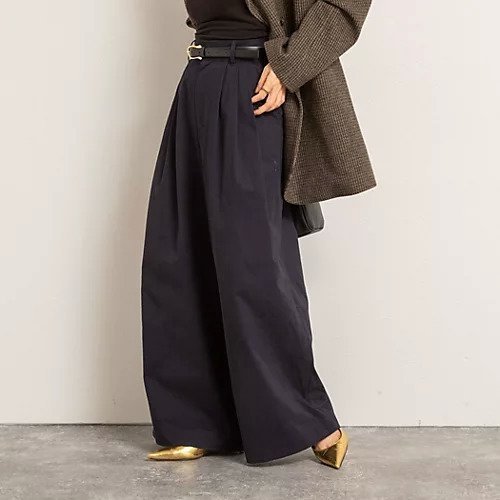 【ノーリーズ/NOLLEY'S】の【MAQWEL/マクウェル】ウォッシャブルタックワイドパンツ インテリア・キッズ・メンズ・レディースファッション・服の通販 founy(ファニー) 　ファッション　Fashion　レディースファッション　Fashion for Women　パンツ　Pants & Trousers　2025年　2025　2025-2026秋冬・A/W　Autumn/Winter 2025–26 AW25–26　コンパクト　Compact, Small Size　シンプル　Simple, Minimal　フレア　Flare, Flared　ワイド　Wide, Wide Fit　ネイビー|ID: prp329100004632848 ipo3291000000034410161