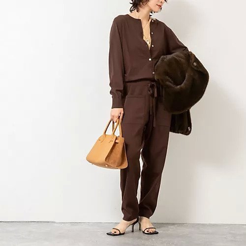 【リエミラー/Rie Miller】の《手洗い可能》《セットアップ対応》ニットオールインワン 人気、トレンドファッション・服の通販 founy(ファニー) 　ファッション　Fashion　レディースファッション　Fashion for Women　トップス・カットソー　Cut & Sew Tops　ニット　Knit Tops & Sweaters　ワンピース　Dresses　オールインワン・ワンピース　Dresses and Jumpsuits　2025年　2025　2025-2026秋冬・A/W　Autumn/Winter 2025–26 AW25–26　アンサンブル　Ensemble Set　カーディガン　Cardigan, Knitwear　シルク　Silk, 100% Silk　セットアップ　Set-Up, Coordinated Outfit　other-3|ID: prp329100004632866 ipo3291000000035116066