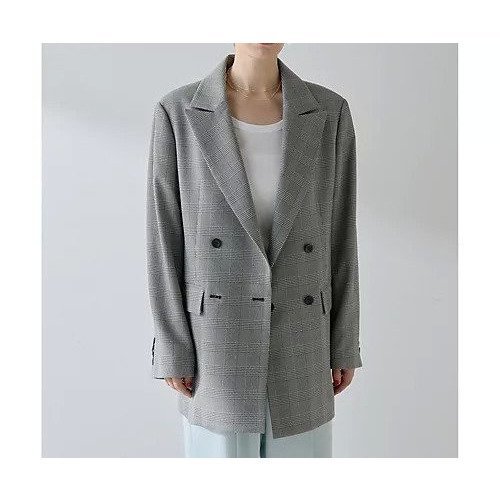 【ウィムガゼット/Whim Gazette】の【THE PAUSE】チェックダブルジャケット 人気、トレンドファッション・服の通販 founy(ファニー) 　ファッション　Fashion　レディースファッション　Fashion for Women　アウター　Coat / Outerwear Collection　レディースジャケット・軽アウター　Jackets　ヴィンテージ　Vintage Style　クラシカル　Classical, Vintage-Inspired　クラシック　Classic, Timeless Style　グラデーション　Gradient, Ombre　ジャケット　Jacket, Outerwear　ダブル　Double, Double-Breasted　チェック　Check, Plaid, Tartan　ボックス　Boxy, Box Shape　マニッシュ　Mannish, Boyish　ワーク　Workwear, Utility Style　2025年　2025　2025-2026秋冬・A/W　Autumn/Winter 2025–26 AW25–26　other-2|ID: prp329100004632894 ipo3291000000033342354