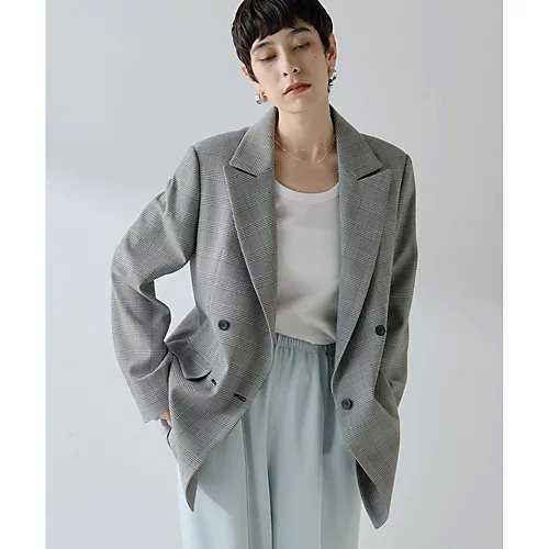 【ウィムガゼット/Whim Gazette】の【THE PAUSE】チェックダブルジャケット 人気、トレンドファッション・服の通販 founy(ファニー) ファッション Fashion レディースファッション Fashion for Women アウター Coat / Outerwear Collection レディースジャケット・軽アウター Jackets ヴィンテージ Vintage Style クラシカル Classical, Vintage-Inspired クラシック Classic, Timeless Style グラデーション Gradient, Ombre ジャケット Jacket, Outerwear ダブル Double, Double-Breasted チェック Check, Plaid, Tartan ボックス Boxy, Box Shape マニッシュ Mannish, Boyish ワーク Workwear, Utility Style 2025年 2025 2025-2026秋冬・A/W Autumn/Winter 2025–26 AW25–26 other-1|ID: prp329100004632894 ipo3291000000034210694
