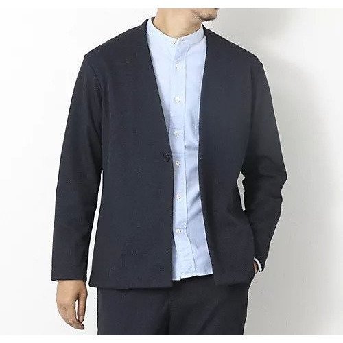 【ノーリーズ グッドマン/NOLLEY'S goodman / MEN】の《ビジカジ/セットアップ対応》【尾州】先染めウォッシャブルノーカラーカーディガンジャケット 25AW インテリア・キッズ・メンズ・レディースファッション・服の通販 founy(ファニー) 　ファッション　Fashion　メンズファッション　Fashion for Men　セットアップ　Matching Sets　2025年　2025　2025-2026秋冬・A/W　Autumn/Winter 2025–26 AW25–26　カーディガン　Cardigan, Knitwear　ジャケット　Jacket, Outerwear　セットアップ　Set-Up, Coordinated Outfit　ドレス　Dress, One-Piece　ビジネス 仕事 通勤　Business / Work / Commuting　フロント　Front, Front Design　ネイビー|ID: prp329100004632904 ipo3291000000033342430