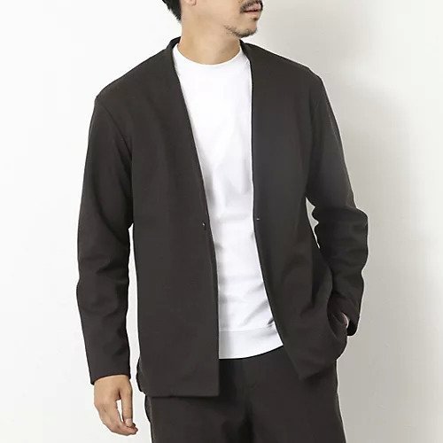 【ノーリーズ グッドマン/NOLLEY'S goodman / MEN】の《ビジカジ/セットアップ対応》【尾州】先染めウォッシャブルノーカラーカーディガンジャケット 25AW インテリア・キッズ・メンズ・レディースファッション・服の通販 founy(ファニー) 　ファッション　Fashion　メンズファッション　Fashion for Men　セットアップ　Matching Sets　2025年　2025　2025-2026秋冬・A/W　Autumn/Winter 2025–26 AW25–26　カーディガン　Cardigan, Knitwear　ジャケット　Jacket, Outerwear　セットアップ　Set-Up, Coordinated Outfit　ドレス　Dress, One-Piece　ビジネス 仕事 通勤　Business / Work / Commuting　フロント　Front, Front Design　ダークブラウン|ID: prp329100004632904 ipo3291000000033342431