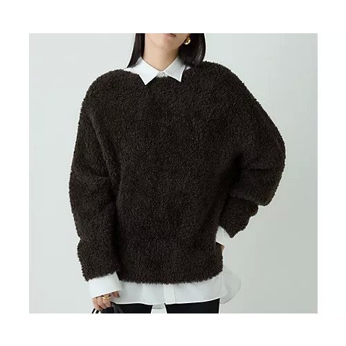 【カオス/Chaos】のペルシアモールニットプルオーバー インテリア・キッズ・メンズ・レディースファッション・服の通販 founy(ファニー) 　ファッション　Fashion　レディースファッション　Fashion for Women　トップス・カットソー　Cut & Sew Tops　ニット　Knit Tops & Sweaters　カジュアルプルオーバー・ニットトップス　Pullovers & Knit Tops / Casual Pullovers　2024年　2024　2024-2025秋冬・A/W　Autumn/Winter 2024–25 AW24–25　イエロー　Yellow　シンプル　Simple, Minimal　ダークブラウン|ID: prp329100004632928 ipo3291000000033343182
