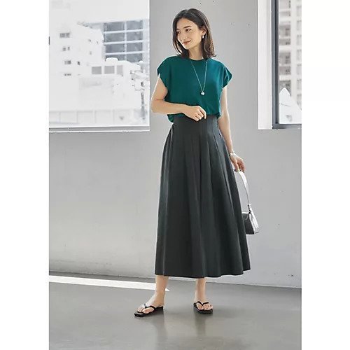 【スタイルデリ/STYLE DELI】の上部留めタックフレアスカート 人気、トレンドファッション・服の通販 founy(ファニー) 　ファッション　Fashion　レディースファッション　Fashion for Women　スカート　Skirts　Aライン・フレアスカート　A-Line & Flared Skirts　春　Spring　ギャザー　Gathered, Ruffled　スリット　Slit, Slit Detail　タフタ　Taffeta, Structured Fabric　フレア　Flare, Flared　フロント　Front, Front Design　ポケット　Pocket, Pocket Detail　ループ　Loop, Loop Knit　A/W・秋冬　Autumn/Winter　S/S・春夏　SS, Spring/Summer, Warm Season　夏　Summer　other-2|ID: prp329100004633610 ipo3291000000033356411
