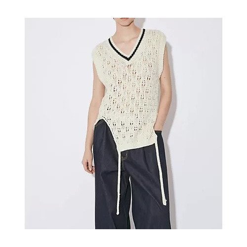 【ビューティフル ピープル/beautiful people】のdouble-end cotton wool linen lace top 人気、トレンドファッション・服の通販 founy(ファニー) 　ファッション　Fashion　レディースファッション　Fashion for Women　ワンピース　Dresses　2025年　2025　2025-2026秋冬・A/W　Autumn/Winter 2025–26 AW25–26　ベスト　Vest, Waistcoat　今季　This Season, Current Season　洗える　Machine Washable　other-2|ID: prp329100004636036 ipo3291000000035726238