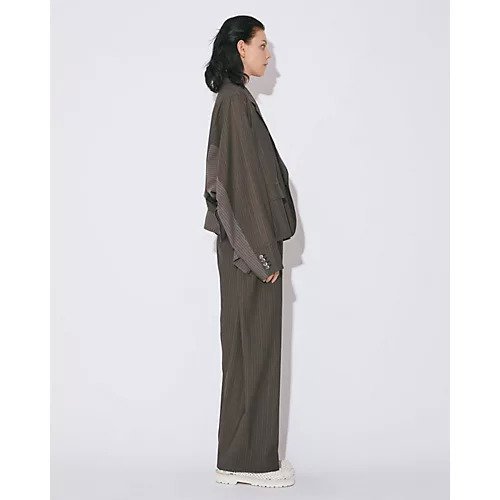 【ビューティフル ピープル/beautiful people】のsheer stripe suiting side tuck widepants 人気、トレンドファッション・服の通販 founy(ファニー) 　ファッション　Fashion　レディースファッション　Fashion for Women　パンツ　Pants & Trousers　2025年　2025　2025-2026秋冬・A/W　Autumn/Winter 2025–26 AW25–26　ジャケット　Jacket, Outerwear　セットアップ　Set-Up, Coordinated Outfit　ワイド　Wide, Wide Fit　other-3|ID: prp329100004636041 ipo3291000000033394213