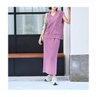 【スタイルデリ/STYLE DELI】の【LUXE】ストライプ状フリルのカットソーセットアップ パープル|ID:prp329100004636061
