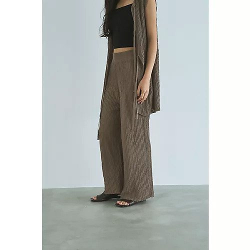 【マージュール/marjour】のTEXTURED KNIT PANTS 人気、トレンドファッション・服の通販 founy(ファニー) 　ファッション　Fashion　レディースファッション　Fashion for Women　パンツ　Pants & Trousers　サマー　Summer, Summer Style　シンプル　Simple, Minimal　ストレッチ　Stretch, Stretchy Fabric　セットアップ　Set-Up, Coordinated Outfit　フロント　Front, Front Design　ポケット　Pocket, Pocket Detail　リブニット　Rib Knit, Ribbed Knit　リラックス　Relax, Relaxed Fit　おすすめ　Recommended / Our Picks　other-2|ID: prp329100004636064 ipo3291000000033394823