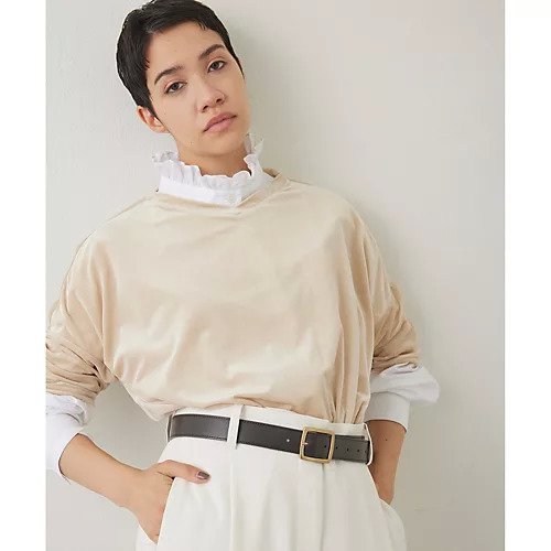 【ウィムガゼット/Whim Gazette】の【THE PAUSE】シアーベロアTEE インテリア・キッズ・メンズ・レディースファッション・服の通販 founy(ファニー) 　ファッション　Fashion　レディースファッション　Fashion for Women　トップス・カットソー　Cut & Sew Tops　ベロアトップス　Velour Tops / Velvet-Look Items　ヴィンテージ　Vintage Style　クール　Cool, Chic　グラデーション　Gradient, Ombre　ベロア　Velour, Soft Velvet　ワーク　Workwear, Utility Style　おすすめ　Recommended / Our Picks　エレガント 上品　Elegant　2025年　2025　2025-2026秋冬・A/W　Autumn/Winter 2025–26 AW25–26　ベージュ|ID: prp329100004636653 ipo3291000000033407051