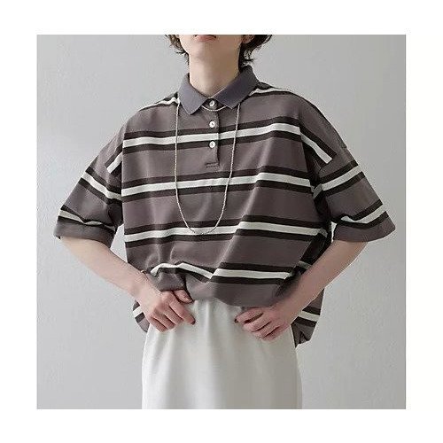 【ウィムガゼット/Whim Gazette】の【THE PAUSE】ボーダーBIGポロシャツ インテリア・キッズ・メンズ・レディースファッション・服の通販 founy(ファニー) https://founy.com/ ファッション Fashion レディースファッション Fashion for Women トップス・カットソー Cut & Sew Tops シャツ・ブラウス・オフィスカジュアル Elegant Blouses & Button-Ups ポロシャツ・きれいめカジュアル Smart-Casual Polo Tops ヴィンテージ Vintage Style グラデーション Gradient, Ombre ボトム Bottoms, Lower Wear ボーダー Border, Stripe ポロシャツ Polo Shirt, Collared Tee リラックス Relax, Relaxed Fit ワーク Workwear, Utility Style おすすめ Recommended / Our Picks 2025年 2025 2025-2026秋冬・A/W Autumn/Winter 2025–26 AW25–26 |ID: prp329100004636655 ipo3291000000033407064