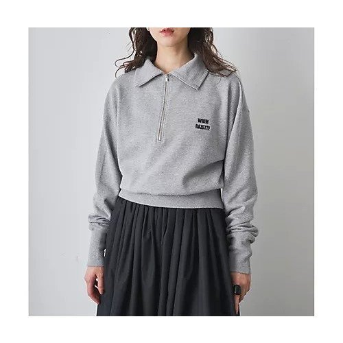 【ウィムガゼット/Whim Gazette】のハーフジップロゴ裏毛プルオーバー 人気、トレンドファッション・服の通販 founy(ファニー) 　ファッション　Fashion　レディースファッション　Fashion for Women　トップス・カットソー　Cut & Sew Tops　カジュアルプルオーバー・ニットトップス　Pullovers & Knit Tops / Casual Pullovers　インナー　Innerwear　ジャケット　Jacket, Outerwear　スタンダード　Standard, Basic　スタンド　Stand Collar, Upright Stand　バランス　Balance, Style Balance　ボトム　Bottoms, Lower Wear　ロング　Long, Long-Length　ワンポイント　One Point, Statement Accent　2025年　2025　2025-2026秋冬・A/W　Autumn/Winter 2025–26 AW25–26　other-2|ID: prp329100004636658 ipo3291000000033407087