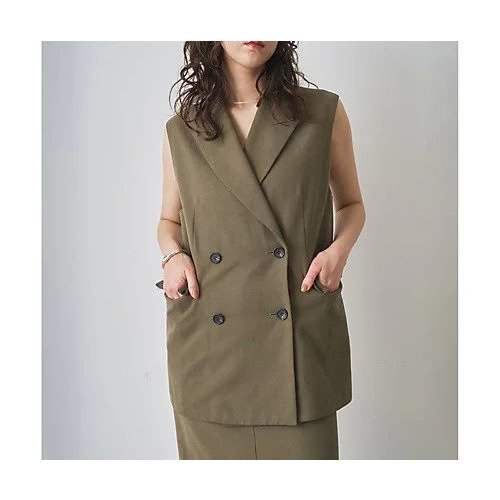 【ウィムガゼット/Whim Gazette】のダックダブルジレ インテリア・キッズ・メンズ・レディースファッション・服の通販 founy(ファニー) https://founy.com/ ファッション Fashion レディースファッション Fashion for Women アウター Coat / Outerwear Collection トップス・カットソー Cut & Sew Tops ベスト&ジレ / 重ね着スタイル Vests & Gilets 2025年 2025 2025春夏・S/S Spring/Summer 2025 SS25 おすすめ Recommended / Our Picks セットアップ Set-Up, Coordinated Outfit バランス Balance, Style Balance ボトム Bottoms, Lower Wear モダン Modern, Contemporary ワーク Workwear, Utility Style ヴィンテージ Vintage Style |ID: prp329100004636685 ipo3291000000033407262