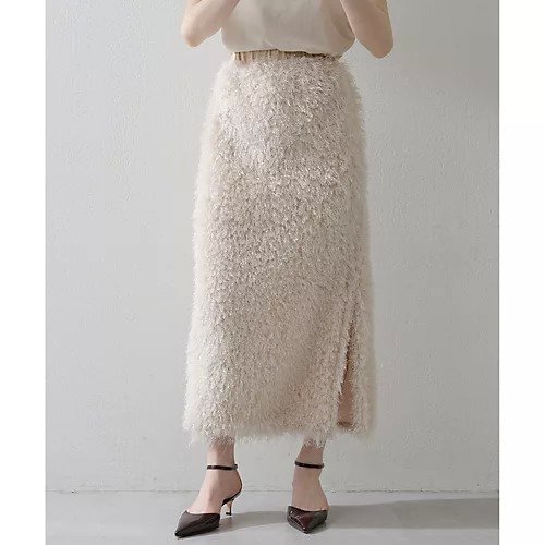 【ウィムガゼット/Whim Gazette】の【THE PAUSE】ボリュームフリンジスカート 人気、トレンドファッション・服の通販 founy(ファニー) 　ファッション　Fashion　レディースファッション　Fashion for Women　スカート　Skirts　ヴィンテージ　Vintage Style　グラデーション　Gradient, Ombre　サテン　Satin, Glossy Fabric　シンプル　Simple, Minimal　スリット　Slit, Slit Detail　フリンジ　Fringe, Tassel　ミックス　Mix, Mixed Style　モダン　Modern, Contemporary　ワーク　Workwear, Utility Style　2025年　2025　2025-2026秋冬・A/W　Autumn/Winter 2025–26 AW25–26　other-2|ID: prp329100004636691 ipo3291000000033407301
