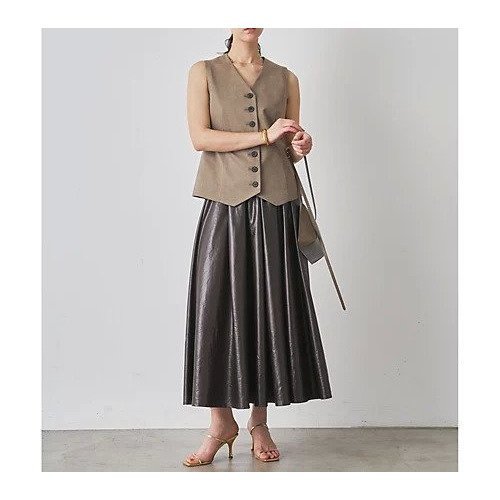 【ウィムガゼット/Whim Gazette】のレザーライクギャザースカート 人気、トレンドファッション・服の通販 founy(ファニー) 　ファッション　Fashion　レディースファッション　Fashion for Women　スカート　Skirts　2025年　2025　2025-2026秋冬・A/W　Autumn/Winter 2025–26 AW25–26　ギャザー　Gathered, Ruffled　サテン　Satin, Glossy Fabric　シンプル　Simple, Minimal　パターン　Pattern, Design Print　エレガント 上品　Elegant　other-3|ID: prp329100004636695 ipo3291000000033407326