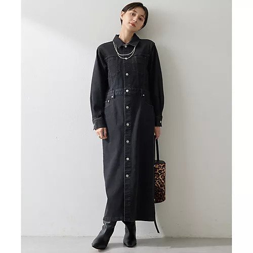 【ウィムガゼット/Whim Gazette】のストレッチデニムワンピース インテリア・キッズ・メンズ・レディースファッション・服の通販 founy(ファニー) https://founy.com/ ファッション Fashion レディースファッション Fashion for Women ワンピース Dresses スタイリッシュ Stylish, Fashionable ストレッチ Stretch, Stretchy Fabric スリット Slit, Slit Detail デニム Denim, Jeans Material フロント Front, Front Design ロング Long, Long-Length 2025年 2025 2025-2026秋冬・A/W Autumn/Winter 2025–26 AW25–26 |ID: prp329100004636716 ipo3291000000033407464