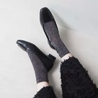 【エンチャンテッド/enchanted】の【晴雨兼用】スクエアプレートモチーフパンプス ブラックコンビ|ID: prp329100004636728 ipo3291000000034604568