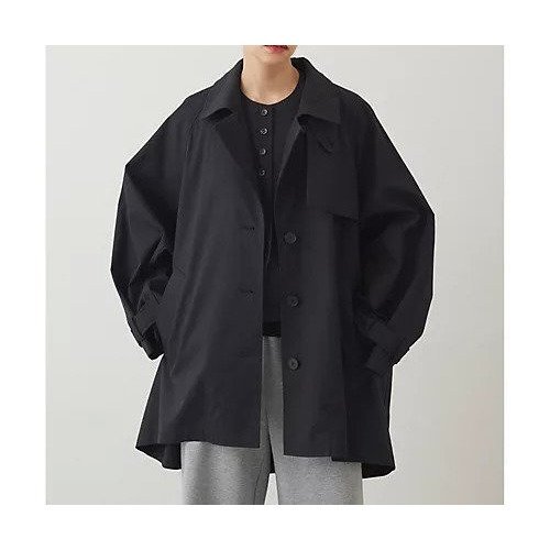 【ウィムガゼット/Whim Gazette】の【THE PAUSE】ショートバルマカンコート インテリア・キッズ・メンズ・レディースファッション・服の通販 founy(ファニー) 　ファッション　Fashion　レディースファッション　Fashion for Women　アウター　Coat / Outerwear Collection　コート・ロングコート・ピーコート　Long Coats, Peacoats & More　インド　Indian Textile　インナー　Innerwear　ヴィンテージ　Vintage Style　グラデーション　Gradient, Ombre　スタイリッシュ　Stylish, Fashionable　スタンド　Stand Collar, Upright Stand　プリーツ　Pleats, Pleated　ベーシック　Basic, Essential　ボックス　Boxy, Box Shape　ミドル　Middle Length, Mid Height　ワーク　Workwear, Utility Style　2025年　2025　2025-2026秋冬・A/W　Autumn/Winter 2025–26 AW25–26　ブラック|ID: prp329100004636767 ipo3291000000033407847