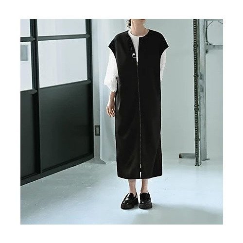 【スタイルデリ/STYLE DELI】の【Kana Oyama BLK001】ジップジレワンピース インテリア・キッズ・メンズ・レディースファッション・服の通販 founy(ファニー) 　ファッション　Fashion　レディースファッション　Fashion for Women　アウター　Coat / Outerwear Collection　インナー　Innerwear　カットソー　Cut and Sewn Top　コラボ　Collaboration, Collab　シンプル　Simple, Minimal　スタイリッシュ　Stylish, Fashionable　スリット　Slit, Slit Detail　チュール　Tulip, Tulip Motif　定番　Standard, Basic Item　バランス　Balance, Style Balance　バルーン　Balloon, Balloon Silhouette　ベーシック　Basic, Essential　リラックス　Relax, Relaxed Fit　冬　Winter / This Winter　おすすめ　Recommended / Our Picks　旅行　Travel　エレガント 上品　Elegant　ブラック|ID: prp329100004636840 ipo3291000000033408847