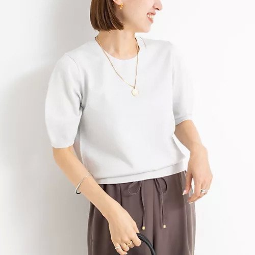 【ノーリーズソフィー/NOLLEY'S sophi】のバックパールラメプルオーバー インテリア・キッズ・メンズ・レディースファッション・服の通販 founy(ファニー) 　ファッション　Fashion　レディースファッション　Fashion for Women　トップス・カットソー　Cut & Sew Tops　カジュアルプルオーバー・ニットトップス　Pullovers & Knit Tops / Casual Pullovers　バッグ　Bags　2025年　2025　2025-2026秋冬・A/W　Autumn/Winter 2025–26 AW25–26　シンプル　Simple, Minimal　パール　Pearl, Pearl Accent　ワイド　Wide, Wide Fit　エレガント 上品　Elegant　ビジネス 仕事 通勤　Business / Work / Commuting　シルバー|ID: prp329100004639142 ipo3291000000033439019