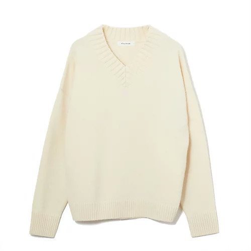 【イーバイエクラ/E by eclat】のカシミヤ混浅Vネックニット インテリア・キッズ・メンズ・レディースファッション・服の通販 founy(ファニー) 　ファッション　Fashion　レディースファッション　Fashion for Women　トップス・カットソー　Cut & Sew Tops　ニット　Knit Tops & Sweaters　Vネックトップス　V-Neck Tops / V-Cut Neckline Shirts　ミドル　Middle Length, Mid Height　別注　Limited Edition, Custom Order　オフホワイト|ID: prp329100004639145 ipo3291000000033439039